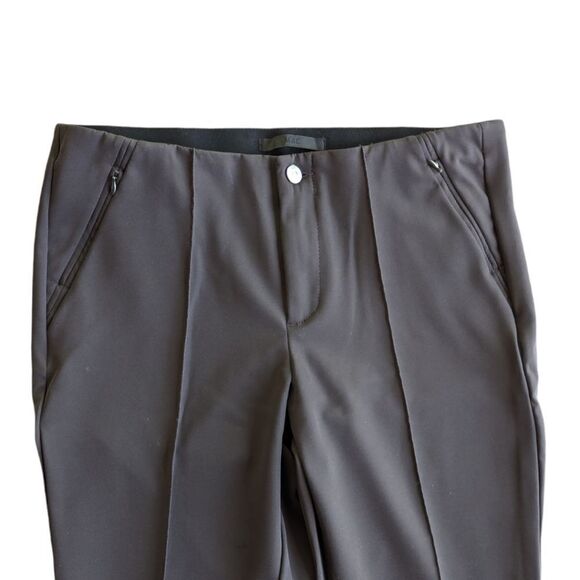Mac High Rise Tech Sleek Anna Zip Stretch Pants Sz 12 In Chocolate Espresso - Picture 9 of 16